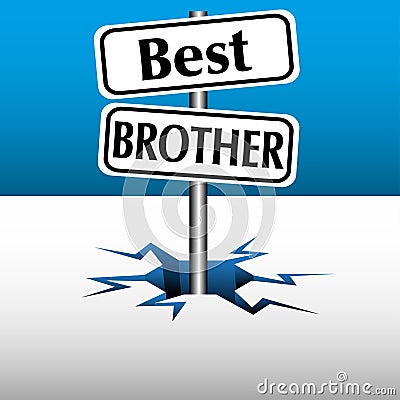 Best brother plate Vector Illustration