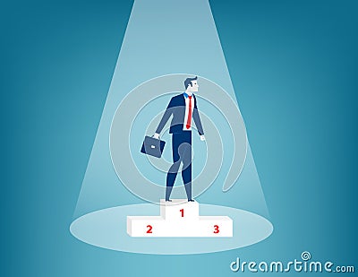 Best businessman of team Vector Illustration