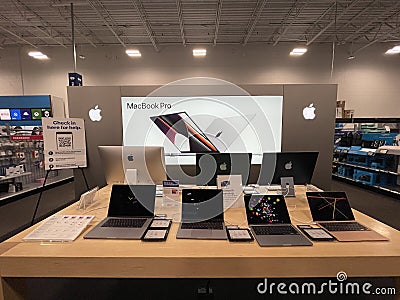 Best Buy retail electronics store interior Apple tablets Editorial Stock Photo