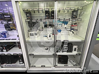 Best Buy retail interior Best Buy retail interior glass display case Editorial Stock Photo