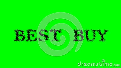 Best buy smoke text effect green isolated background Stock Photo