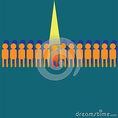 Best candidate in focus Vector Illustration