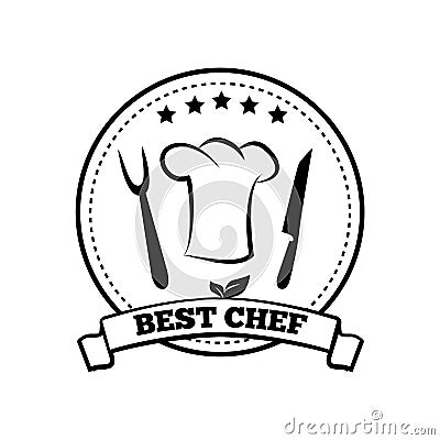 Best Chef Fork and Knife, Vector Illustration Vector Illustration