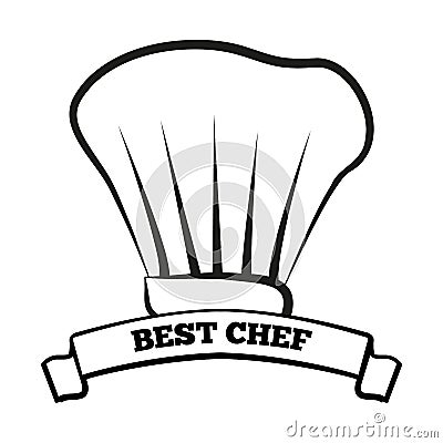 Best Chef Icon of Cook Hat Vector Illustration Vector Illustration