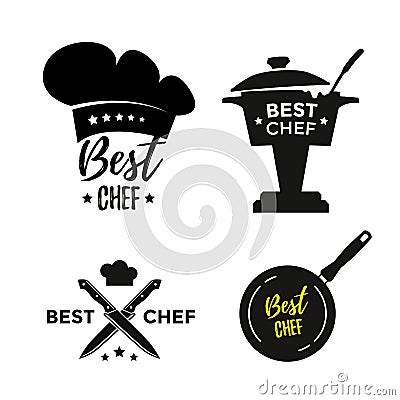 Best chef icons Vector Illustration
