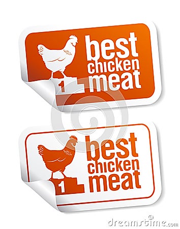 Best chicken meat stickers Stock Photo