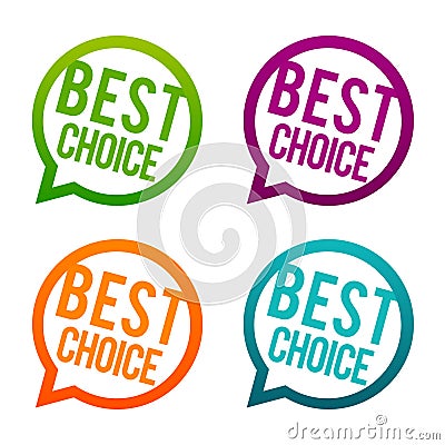 Best choice Buttons. Circle Eps10 Vector. Vector Illustration