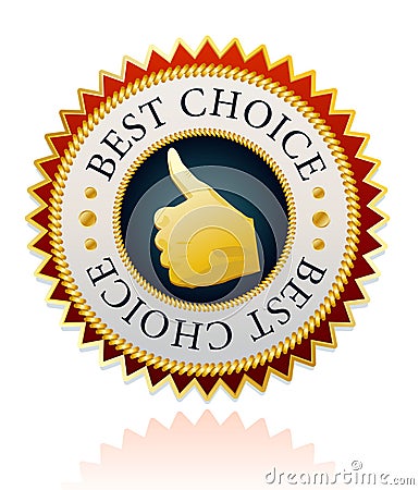 Best choice label Vector Illustration