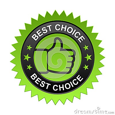 Best choice label Vector Illustration