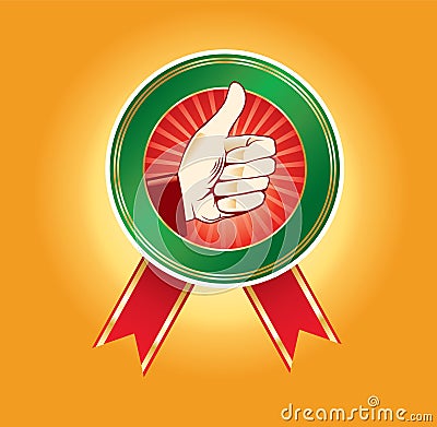 Best choice, thumb up Vector Illustration