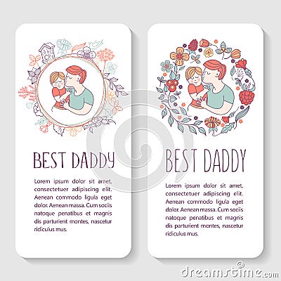 Best daddy. Fathers day. Vector illustration. Vector Illustration