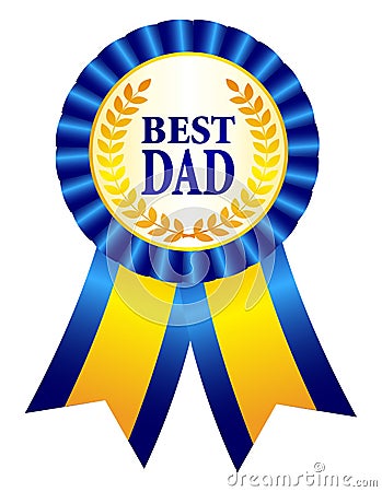 Best dad ribbon rosette Stock Photo