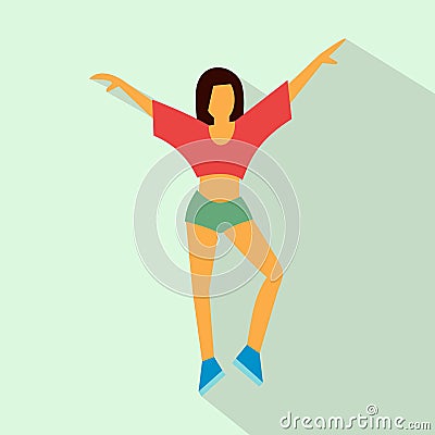 Best dance flat icon Vector Illustration