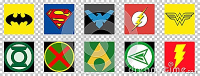 Best DC Comics Heroes Vector Illustration