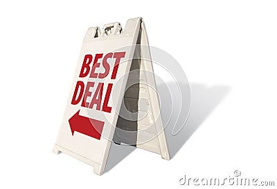 Best Deal - Tent Sign Stock Photo