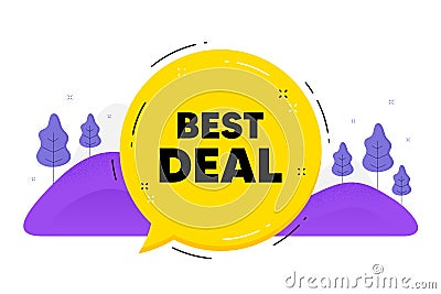 Best deal text. Special offer sale sign. Vector Vector Illustration