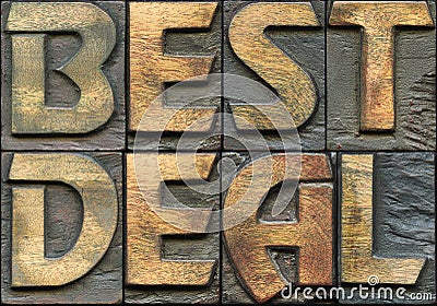 Best deal wooden letterpress Stock Photo