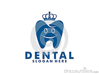 King Dental logo, Crown or Royal Dental logo vector., dental clinic logo design inspiration Vector Illustration