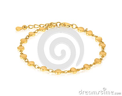 Designer gold braslate for women/girls Stock Photo