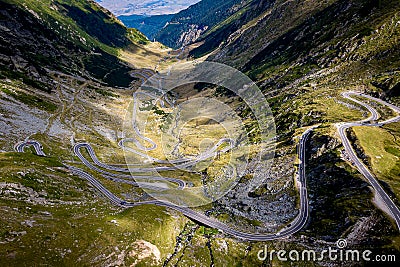 The best driving track in the world. Transfagarasan Stock Photo