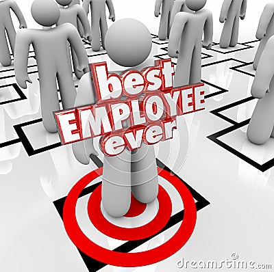 Best Employee Ever Person Worker Org Chart 3d Words Stock Photo