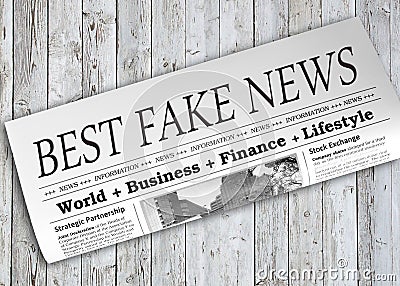 Best Fake News Newspaper Stock Photo