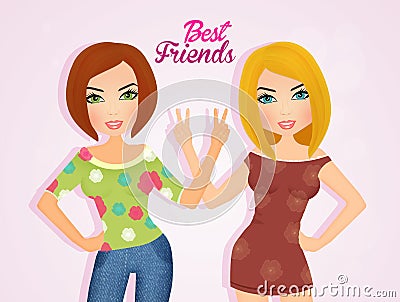 Best friend girls Stock Photo