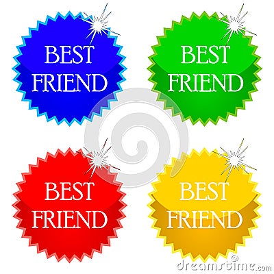 Best friend icons Vector Illustration