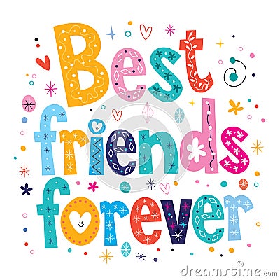 Best friends forever Vector Illustration