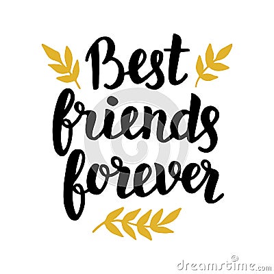 Best friends forever Vector Illustration