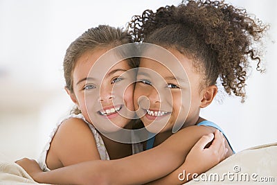 Best Friends Hugging Stock Photo