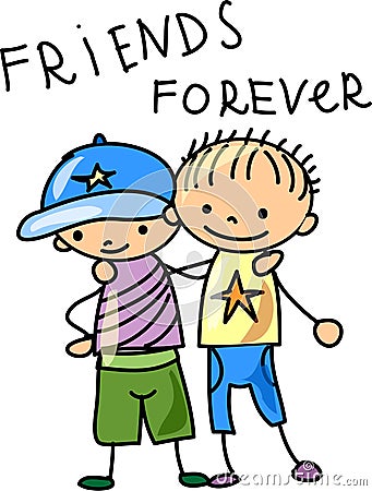 Best Friends,vector Vector Illustration