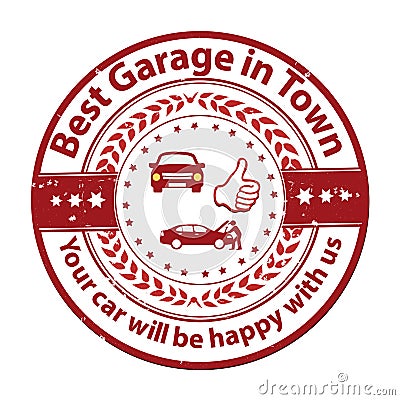 Best Garage in Town. Vector Illustration