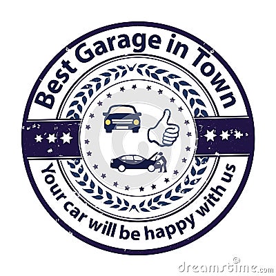 Best Garage in Town. Vector Illustration