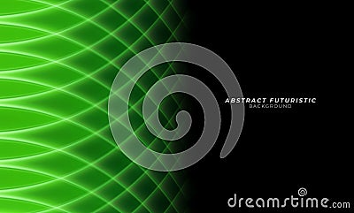 Best green banner business design Abstract line curve pattern background. futuristic background, Abstract art wallpaper. Vector Illustration