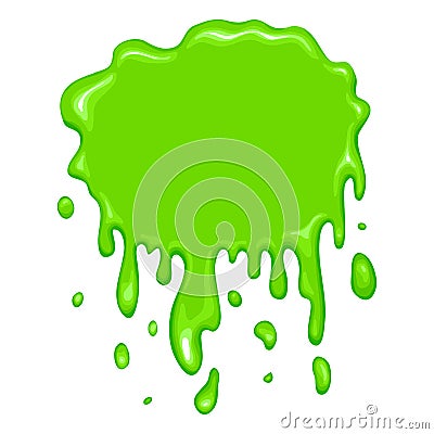 Best green slime icon Stock Photo