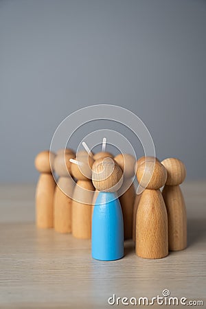 Best of the group. Talented. Select and designate an employee for higher post. Stock Photo