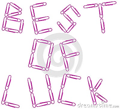 Best of luck red paper clips