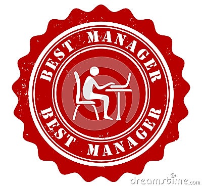 Best manager award stamp Stock Photo