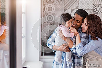 Best moments in the life. happiness, happy unforgettable parenthood Stock Photo