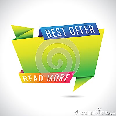Best offer read more Sale Banner Design on white background. sal Vector Illustration