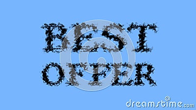 Best Offer smoke text effect sky isolated background Stock Photo