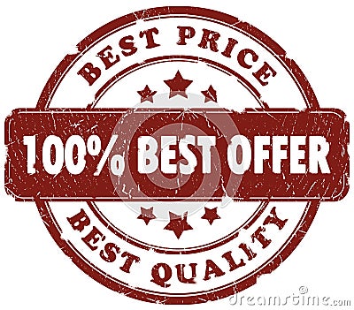 Best offer stamp Stock Photo