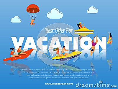 Best offer for vacation banner Vector Illustration