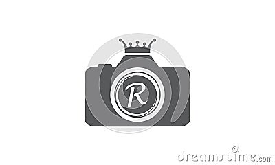 Best Photography Service Letter R Vector Illustration