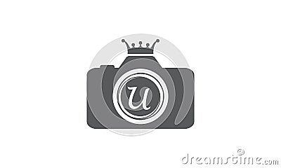 Best Photography Service Letter U Vector Illustration