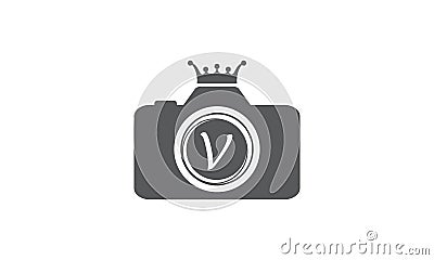 Best Photography Service Letter V Vector Illustration