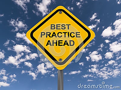 Best practice ahead sign Stock Photo