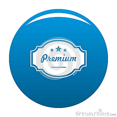 Best premium label icon blue vector Vector Illustration