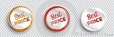 Best price banners set. Cartoon Illustration